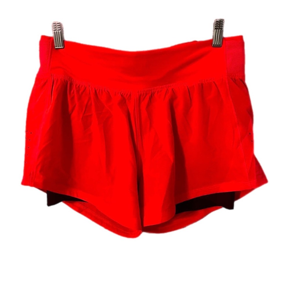Under Armour Running Shorts‎ Womens Medium Red Excellent Fitted Liner Laser Cut